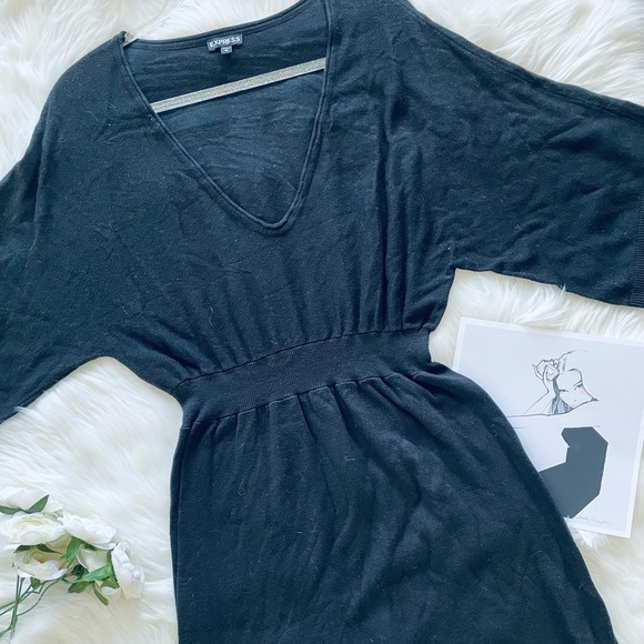 Express Dresses & Skirts - Express | Black Wide Sleeve Sweater Dress